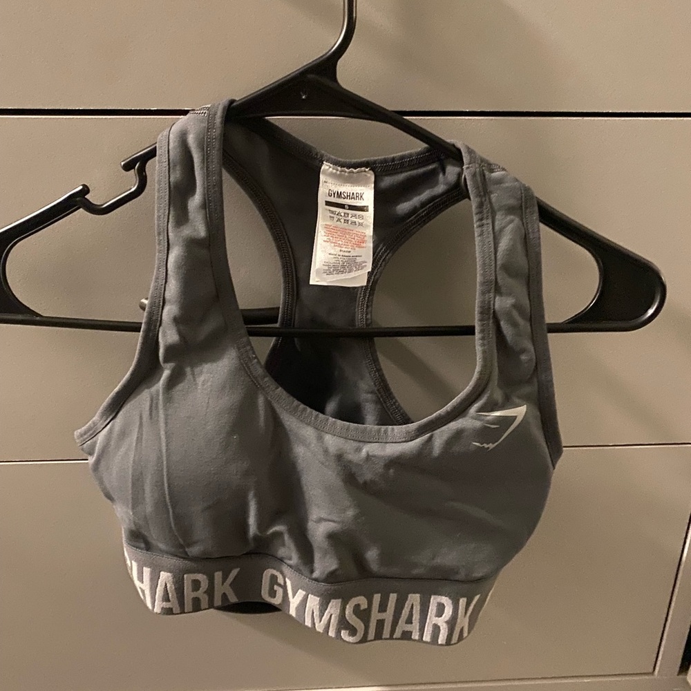 Gymshark padded grey bra- size small